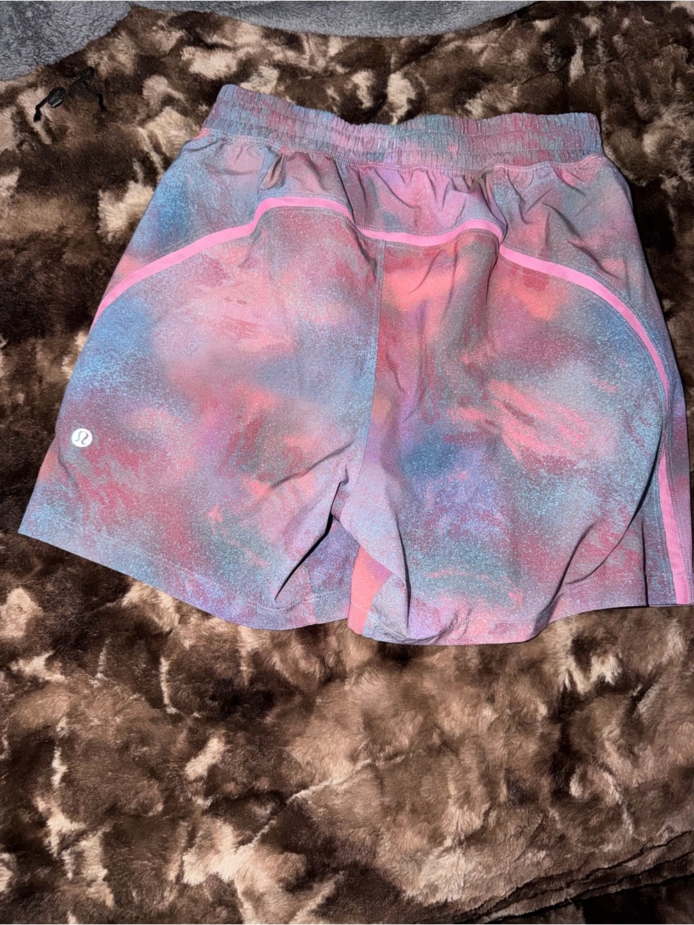 lululemon athletica Pink and Blue Dust-Print Athletic Shorts